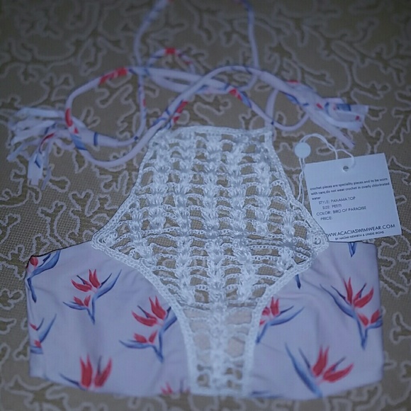 New acacia bird of paradise Panama bikini top P XS - Picture 3 of 6